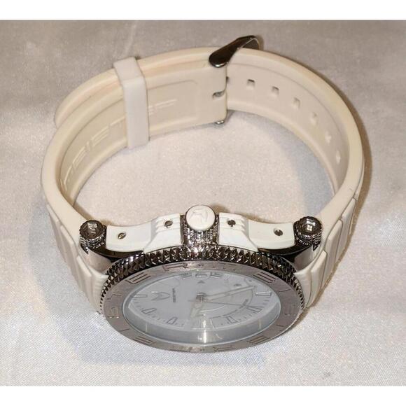 Meister Prodigy Mens Watch White and Silver SS White Rubber Strap PR101 WR 100M main image 4